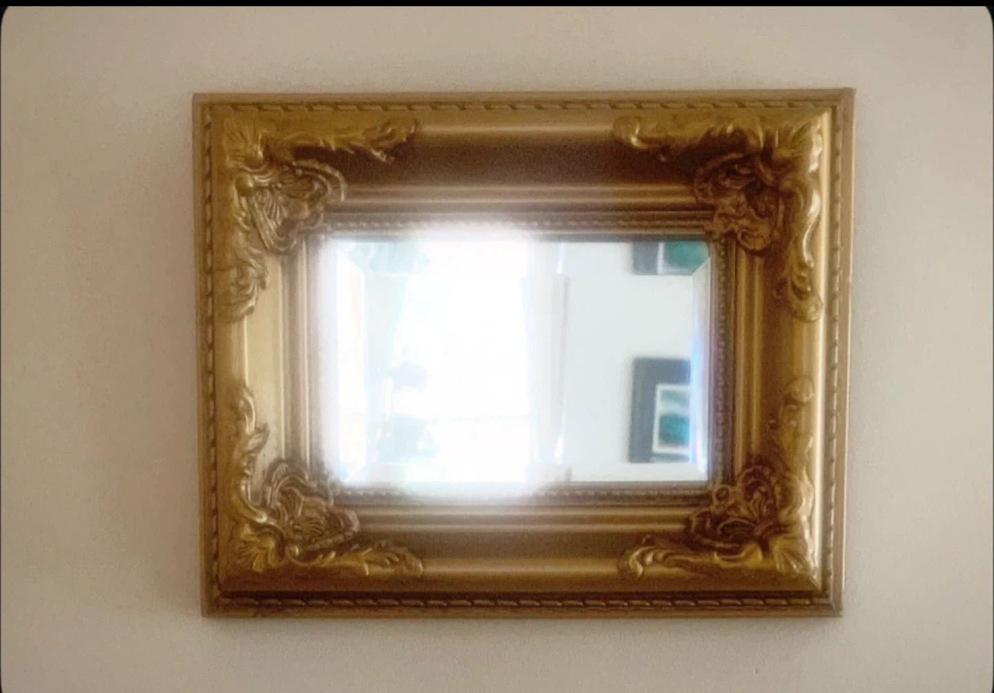 Vintage Style Gold Ornate Mini Mirror