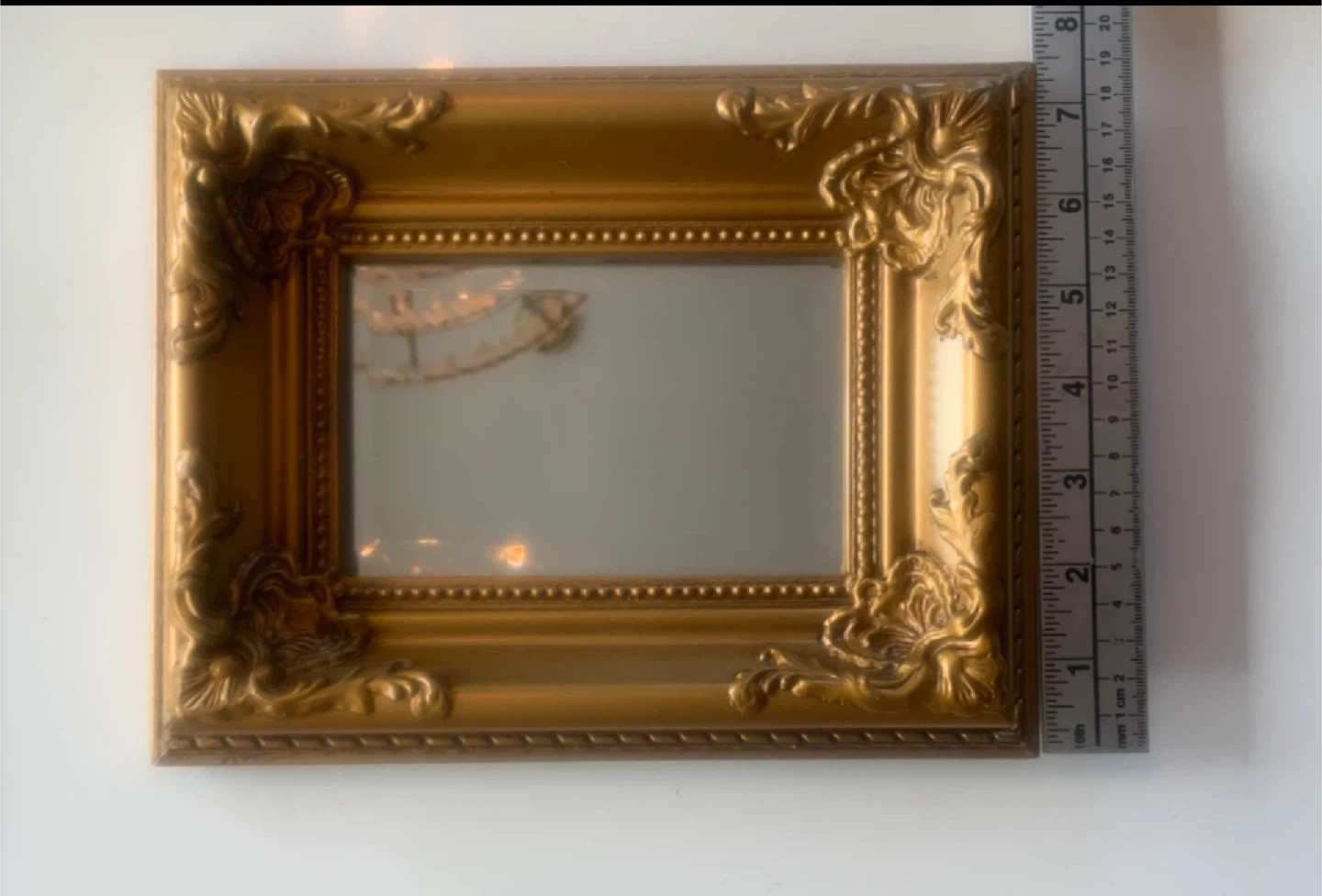Vintage Style Gold Ornate Mini Mirror - photo 3