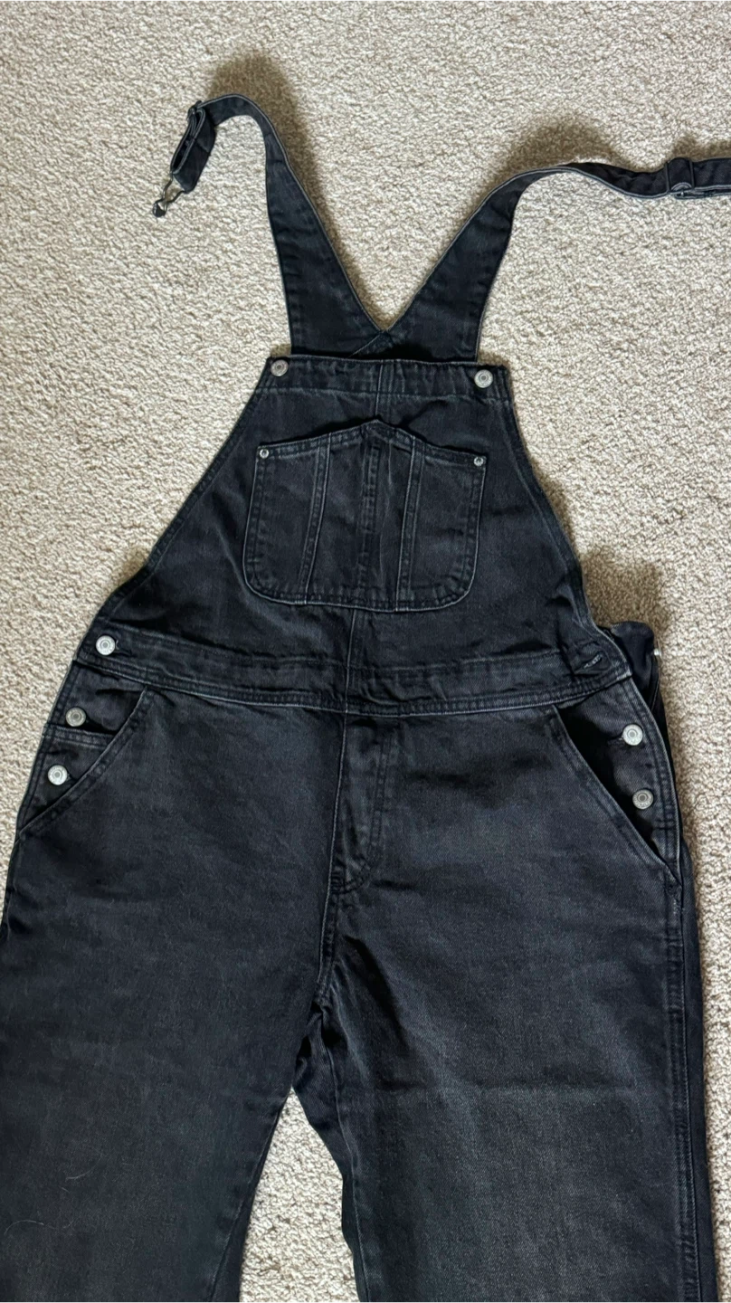 Black Denim Overalls (Size 14) - photo 4