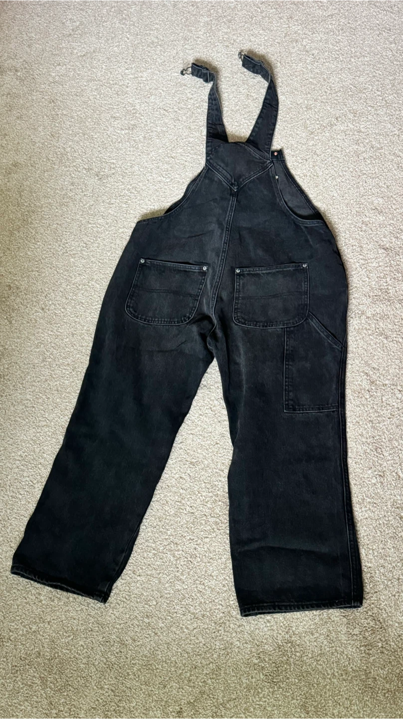Black Denim Overalls (Size 14) - photo 3