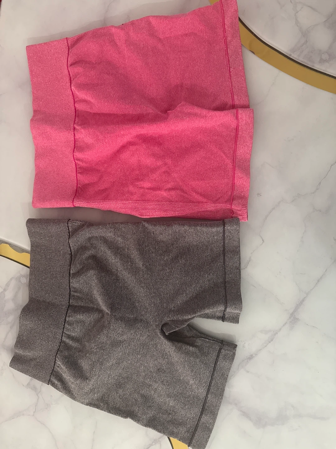 New Athletic Shorts  - Pink & Grey (Size M)  1 $5