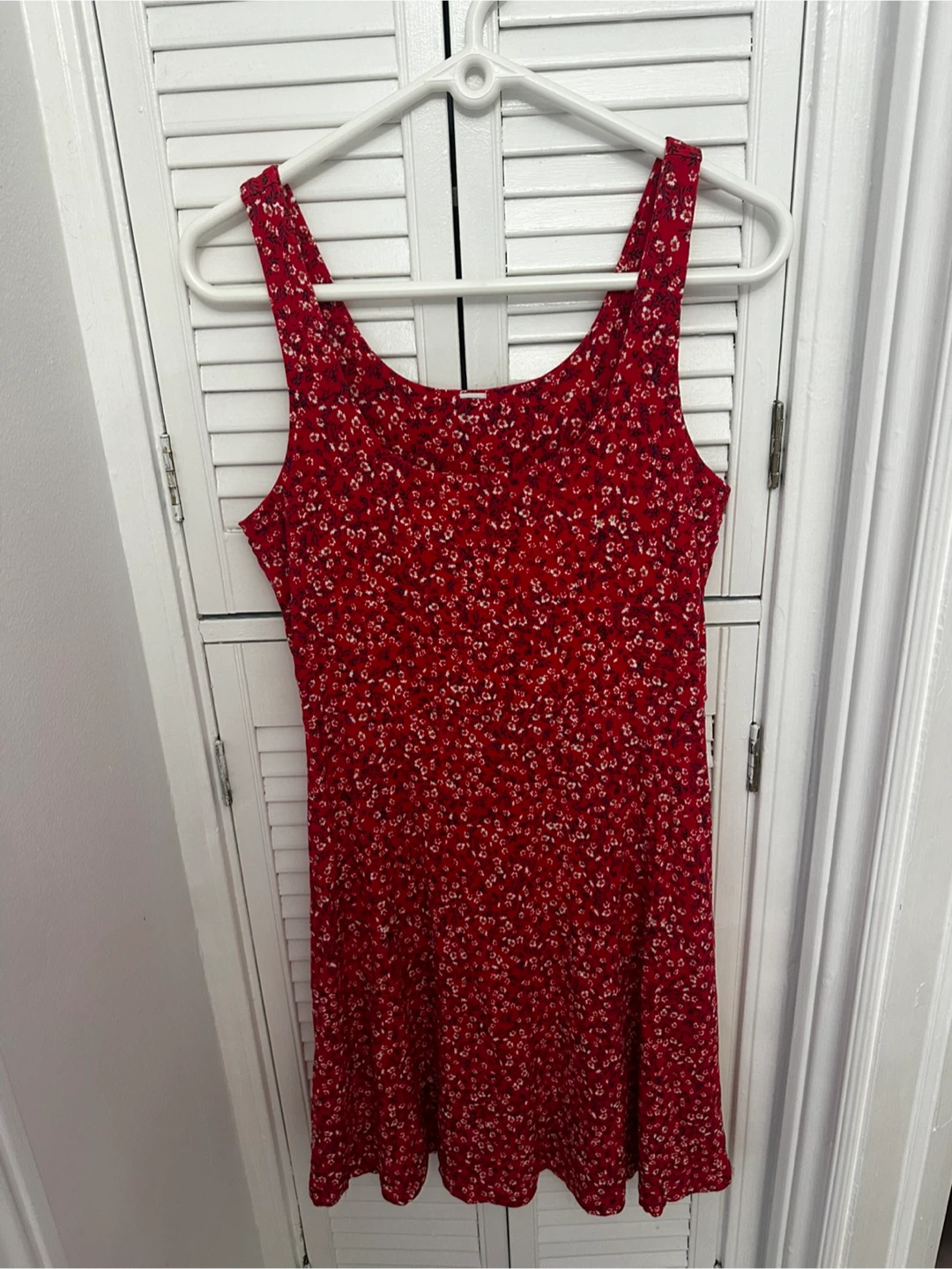 Red Floral Print Mini Dress