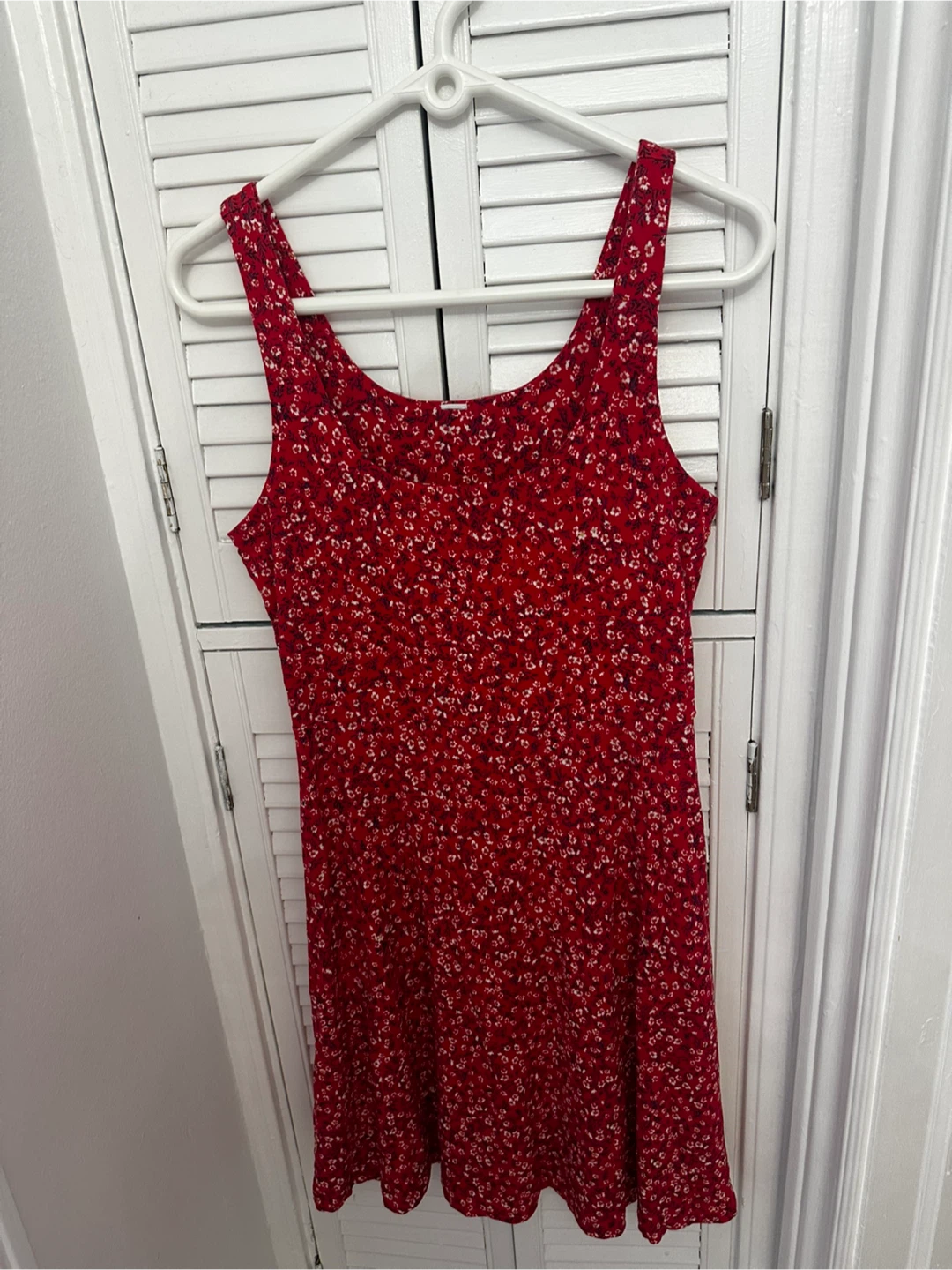 Red Floral Print Mini Dress - photo 2