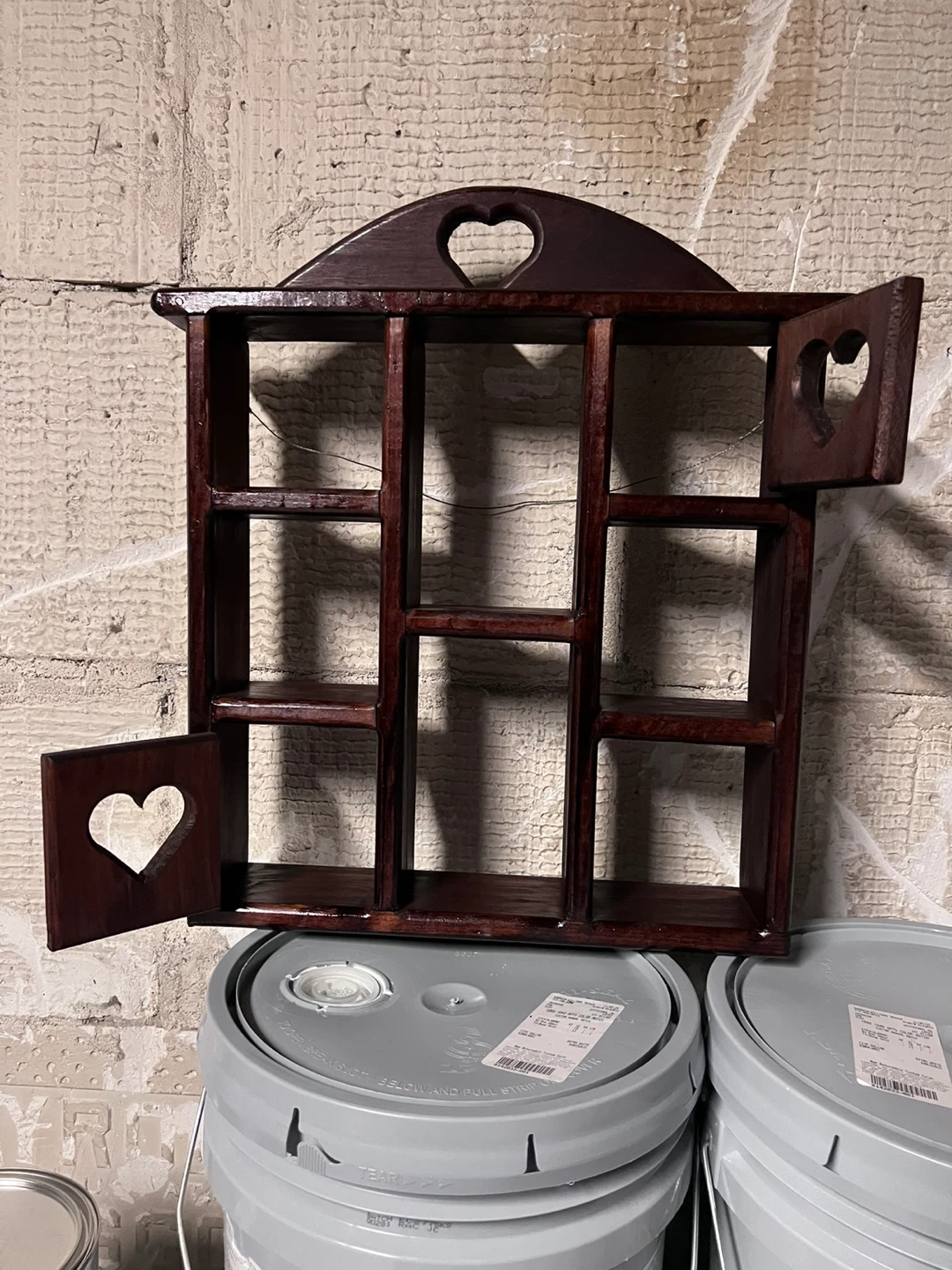 Wooden Wall Shelf with Heart Cutouts $70all - photo 2