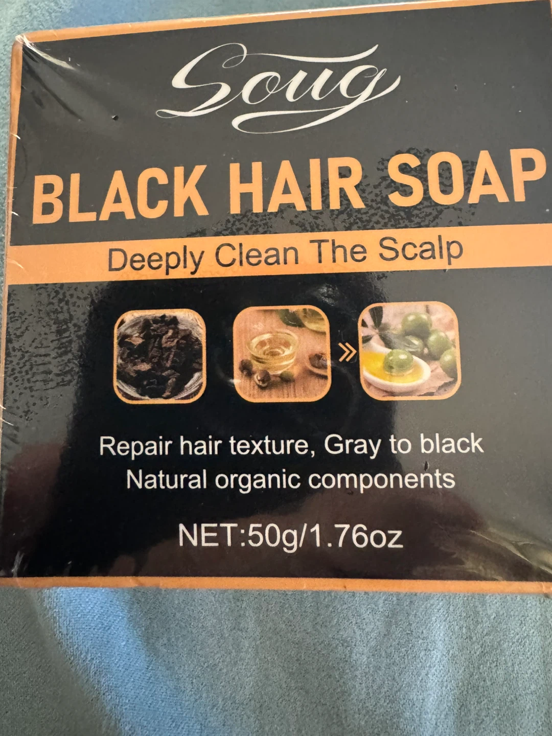 Soug Black Hair Soap - 50g - photo 2