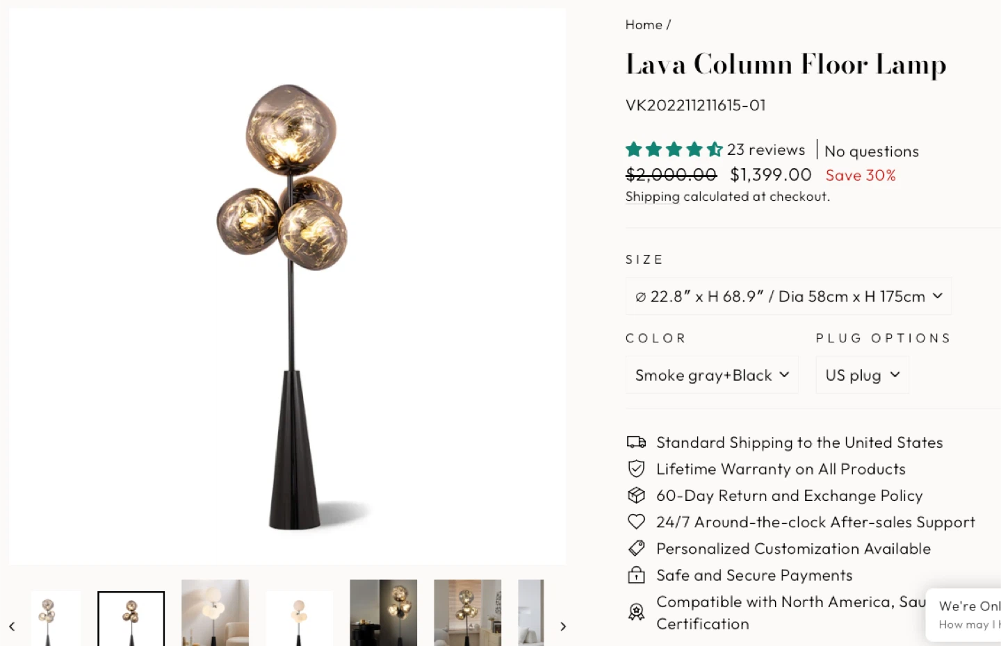 Lava Column Floor Lamp - photo 2