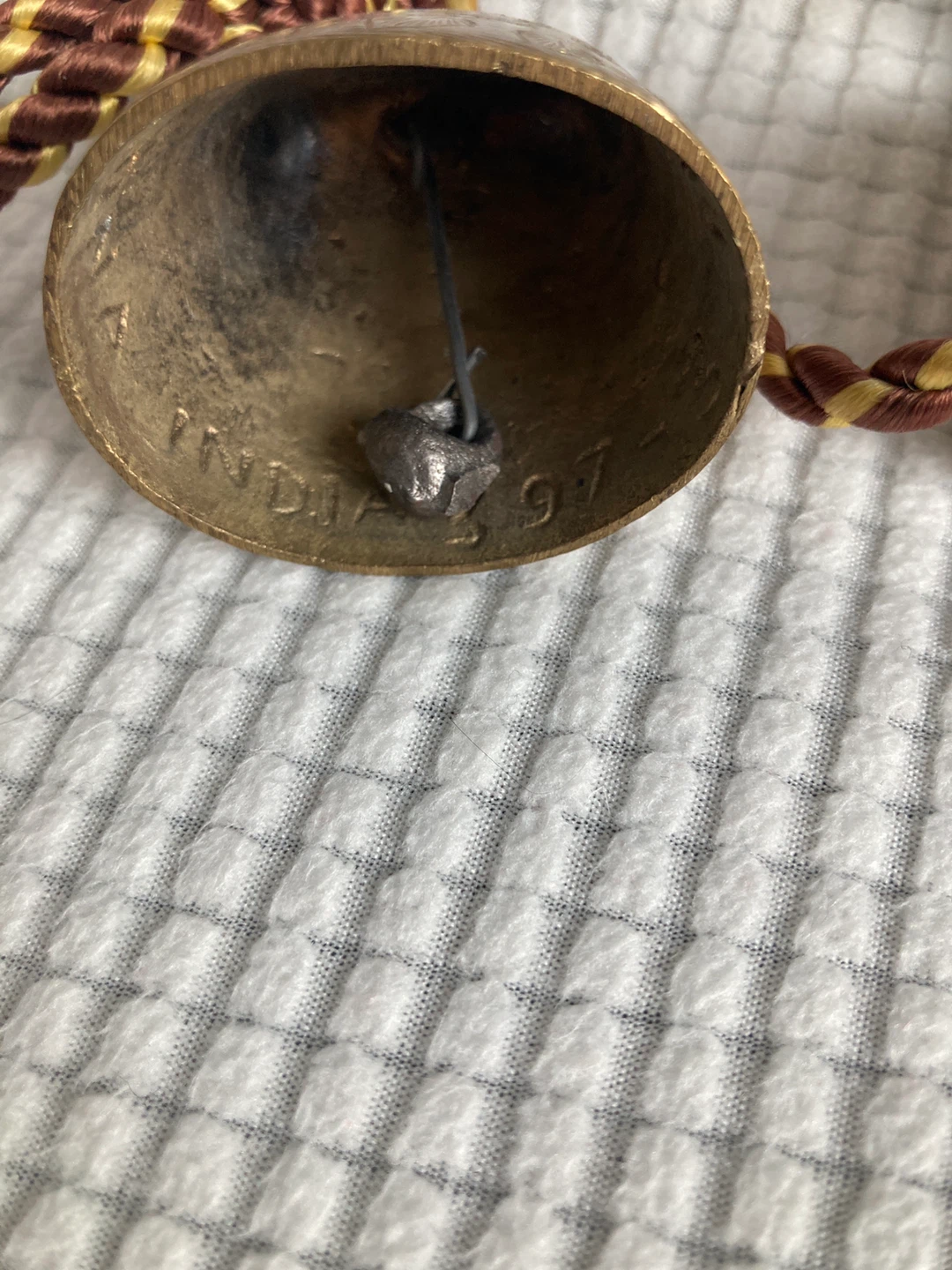 Set of 3 Brass Bells with Decorative Rope - photo 2