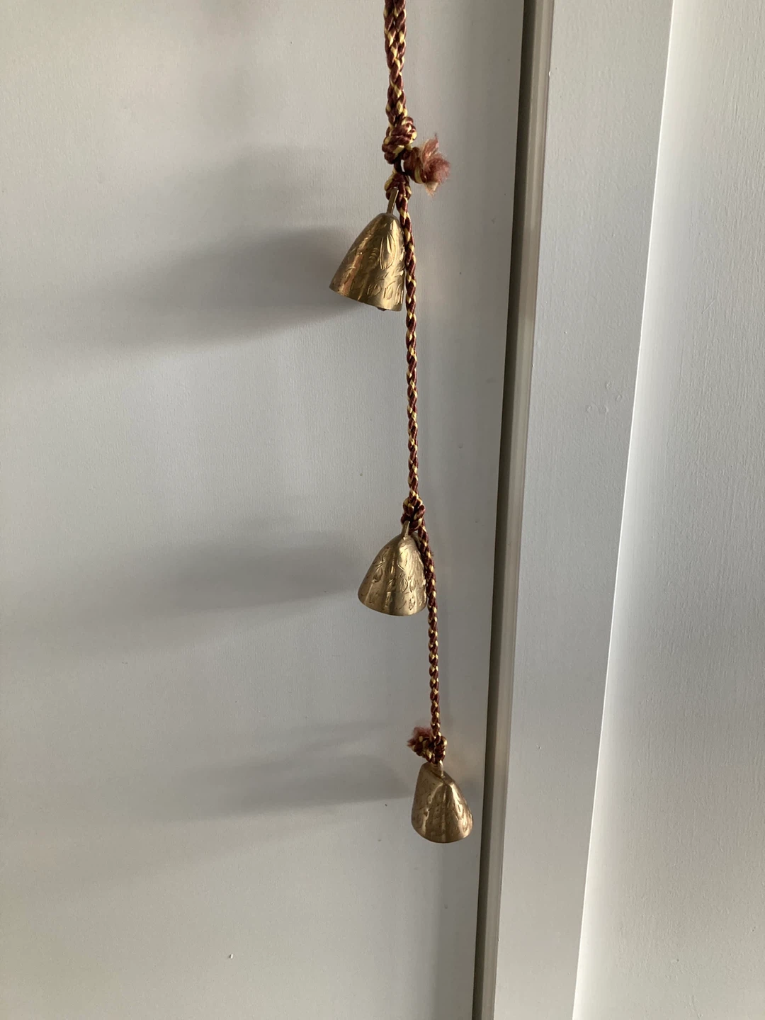 Set of 3 Brass Bells with Decorative Rope - photo 4