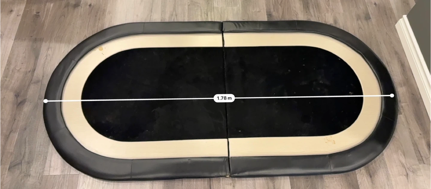 Foldable Oval Poker Table