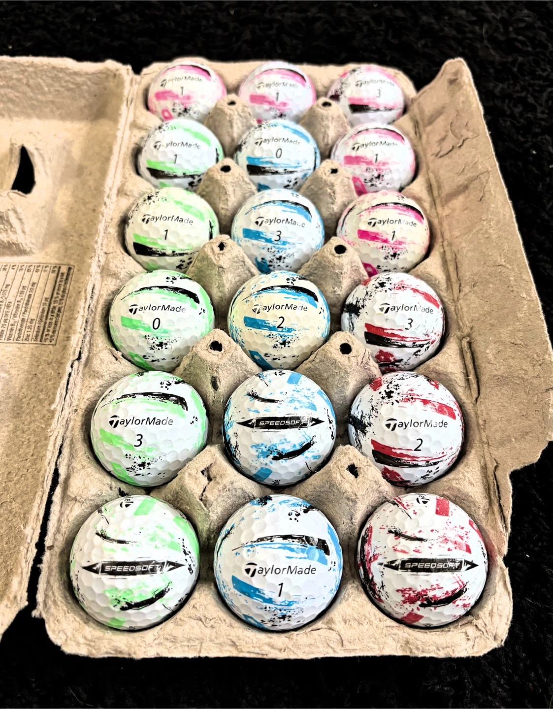 18 Taylormade Speedsoft Ink Golf Balls