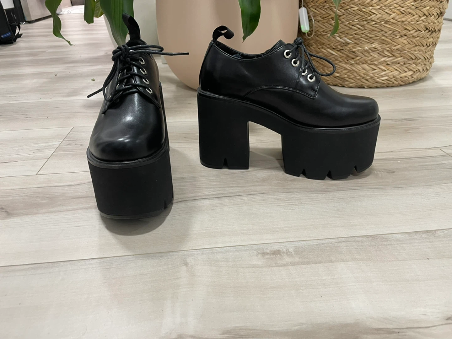 LAMODA Monster Black Chunky Platform Oxford Shoes - photo 5