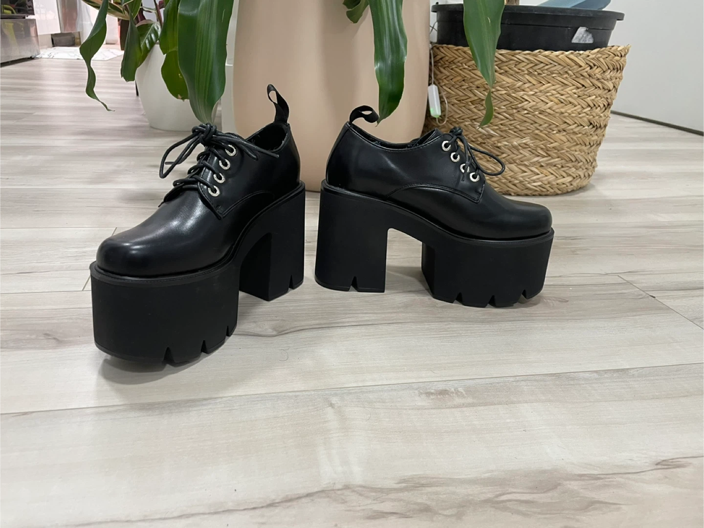 LAMODA Monster Black Chunky Platform Oxford Shoes - photo 4
