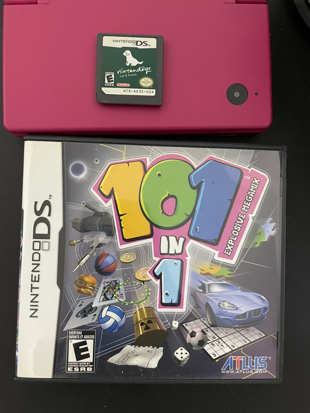 Nintendo DSi pink and two games - photo 5