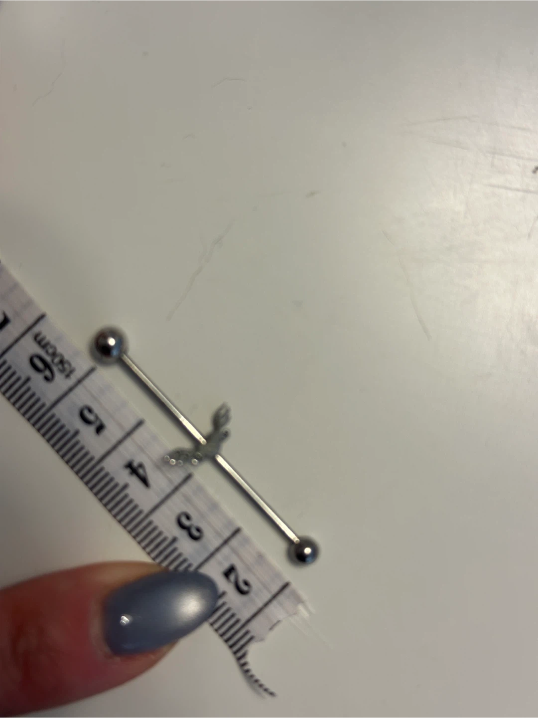 Industrial Piercing Bar with Wings Charm - photo 2