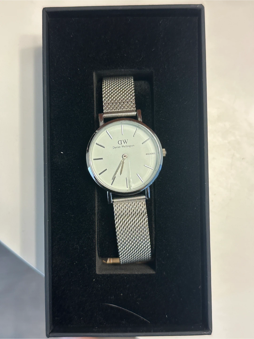 Daniel Wellington Watch with Silver Mesh Band