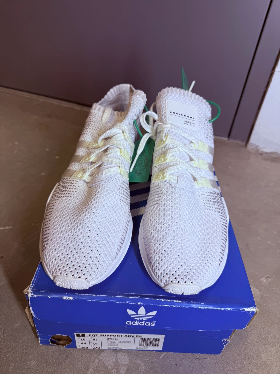 Adidas EQT Support ADV PK White Sneakers - Size 10 - photo 4