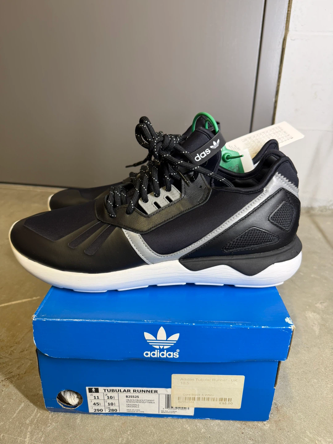 Adidas Tubular Runner Black White Shoes - Men's US 11 - photo 2