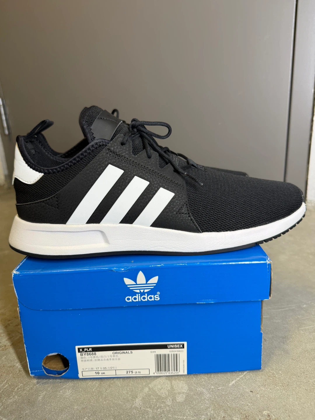 Adidas X_PLR Originals Unisex Sneakers Black/White Size 11