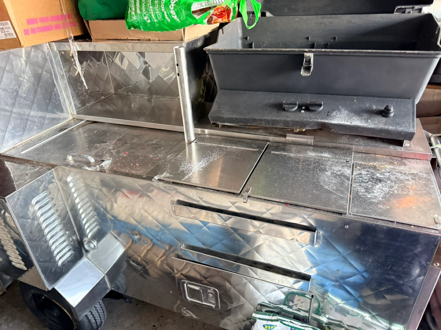 Stainless Steel Food Cart with Grill - photo 3