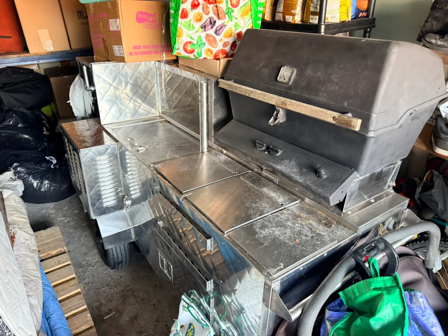 Stainless Steel Food Cart with Grill - photo 2