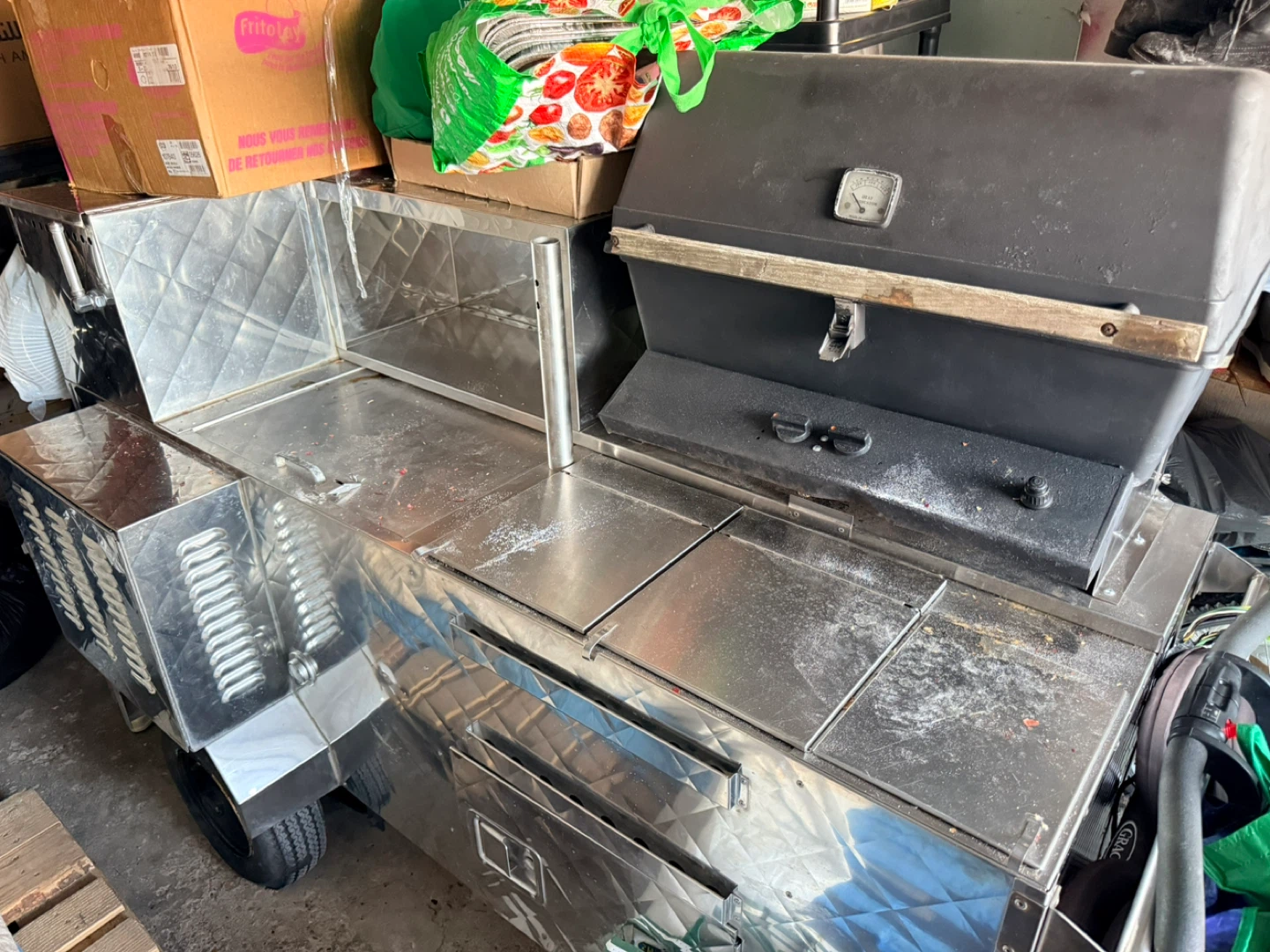Stainless Steel Food Cart with Grill - photo 5
