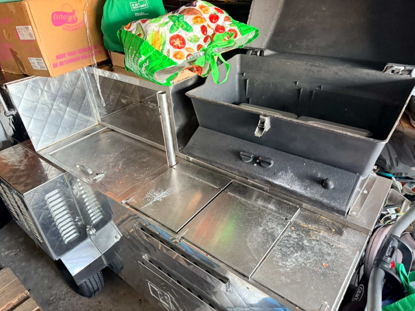 Stainless Steel Food Cart with Grill - photo 4