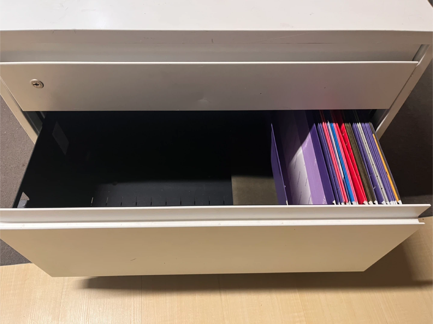 White 2-Drawer Metal Filing Cabinet - photo 2