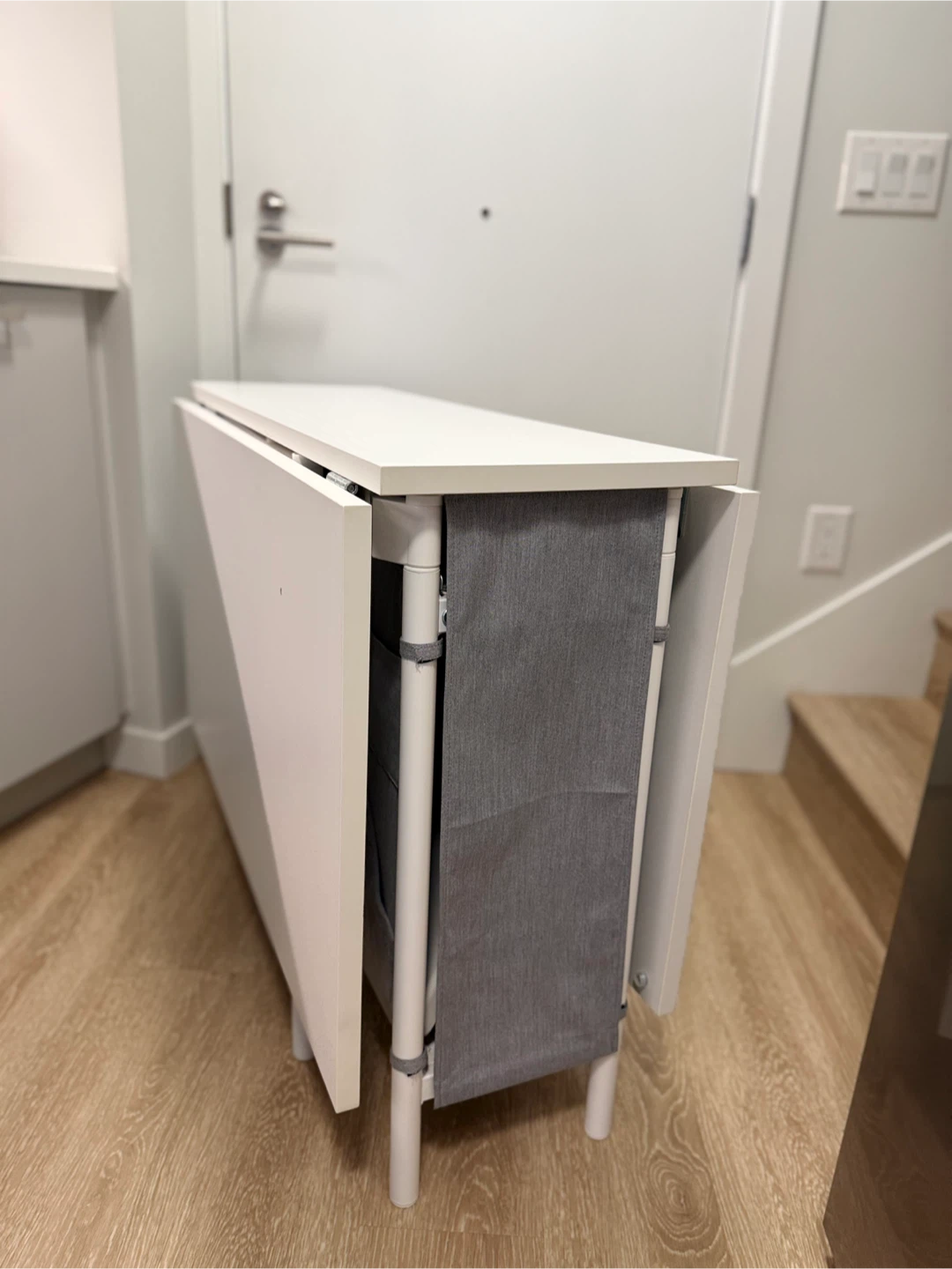Dining Table - IKEA Kallhall White foldable Table with Storage - photo 5