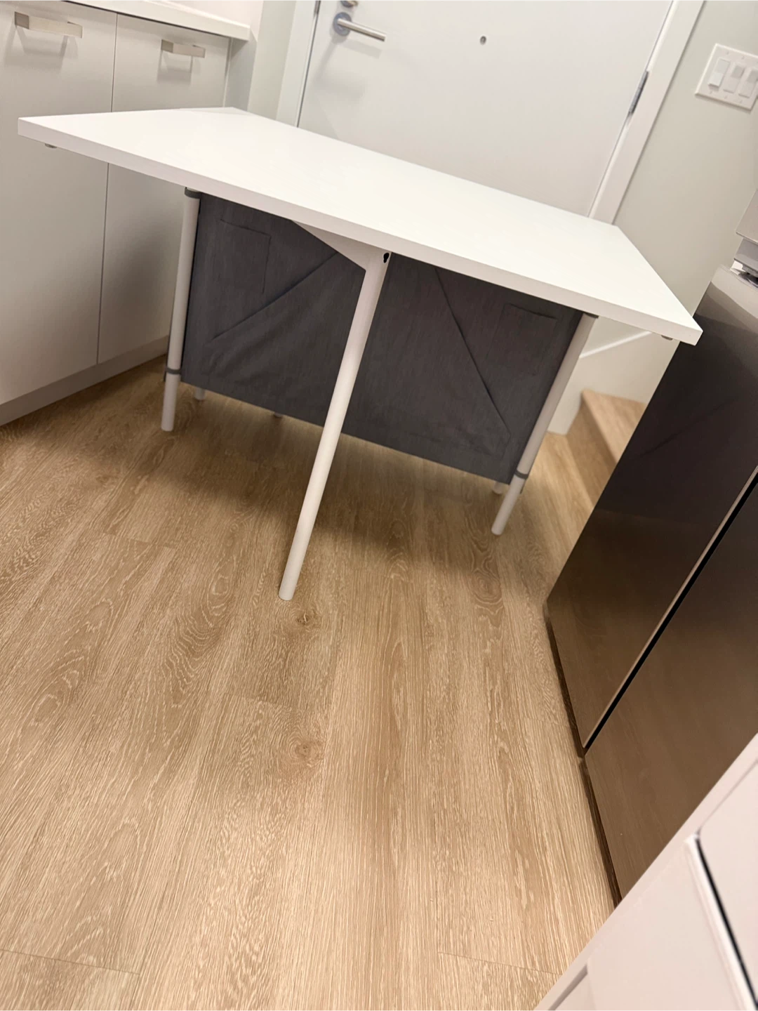 Dining Table - IKEA Kallhall White foldable Table with Storage - photo 4