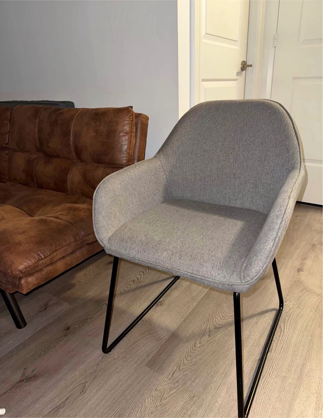 Grey Upholstered Accent Chair