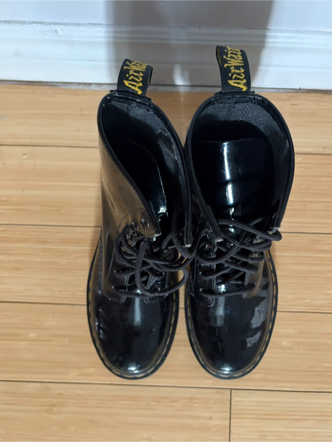Dr. Martens Patent Leather Lace Up Boots (Women) - photo 5
