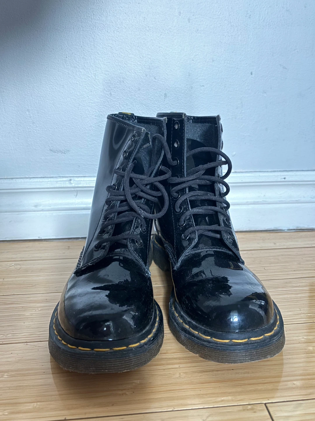 Dr. Martens Patent Leather Lace Up Boots (Women) - photo 4