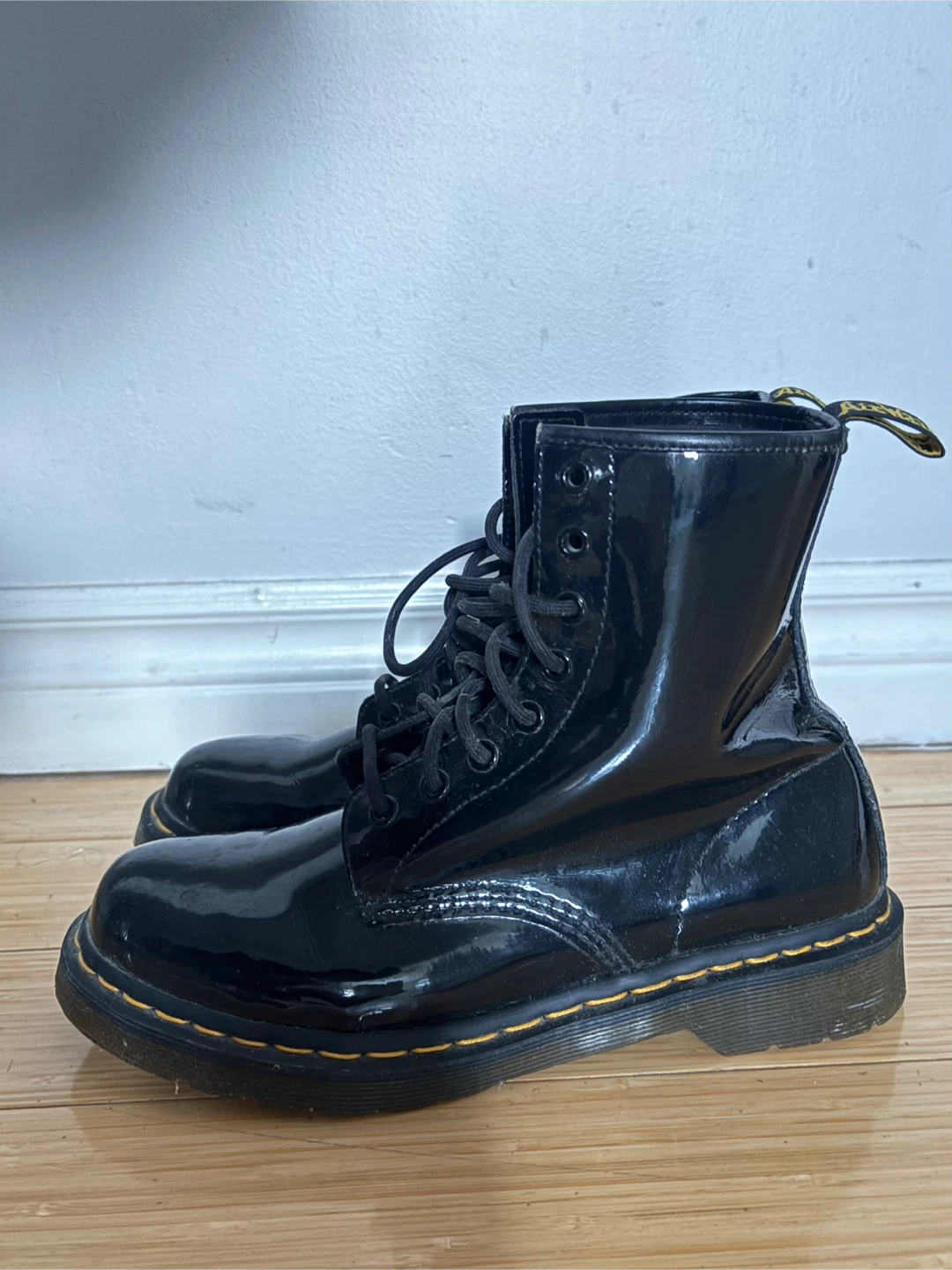 Dr. Martens Patent Leather Lace Up Boots (Women) - photo 3