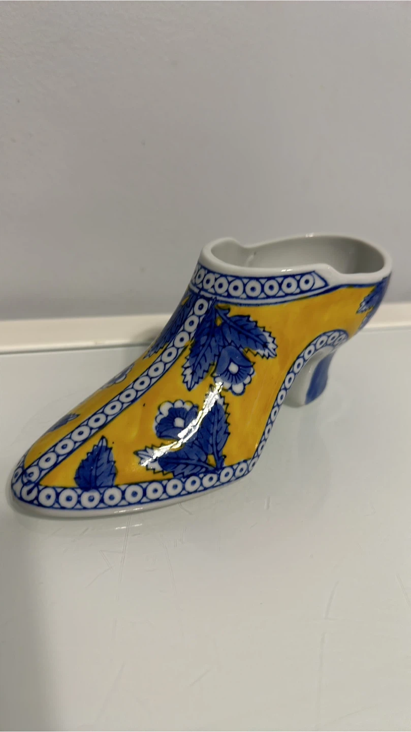 Vintage Ceramic High Heel Shoe Figurine