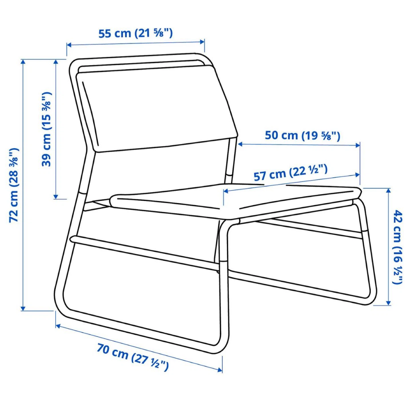 Ikea Linneback Chair, vissle dark grey - photo 2