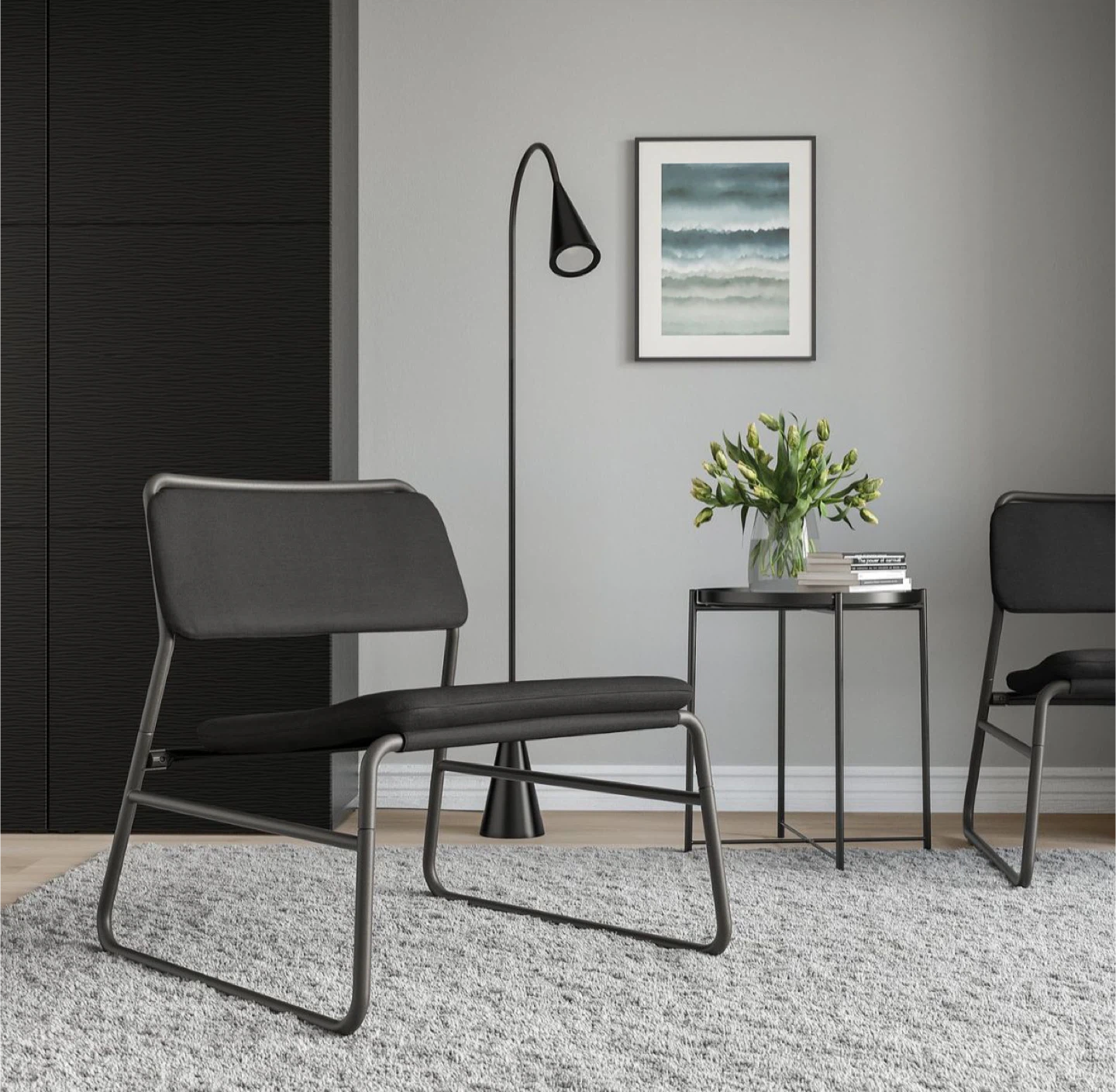 Ikea Linneback Chair, vissle dark grey - photo 3