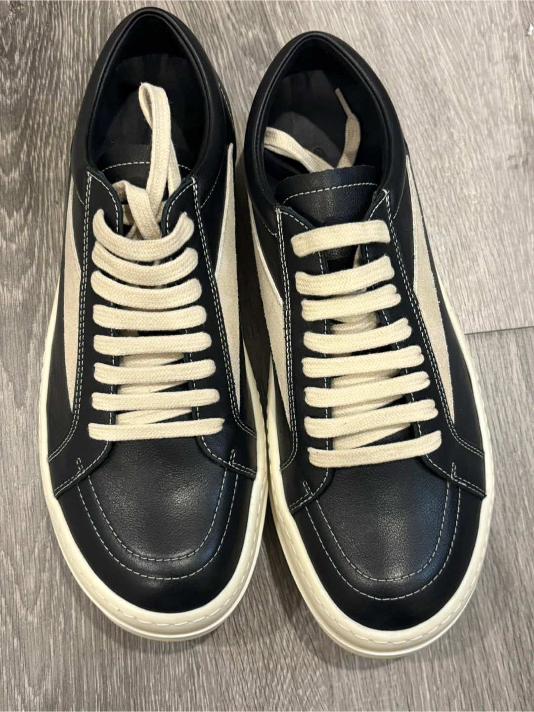 Rick Owens Vans Leather Sneakers - photo 2