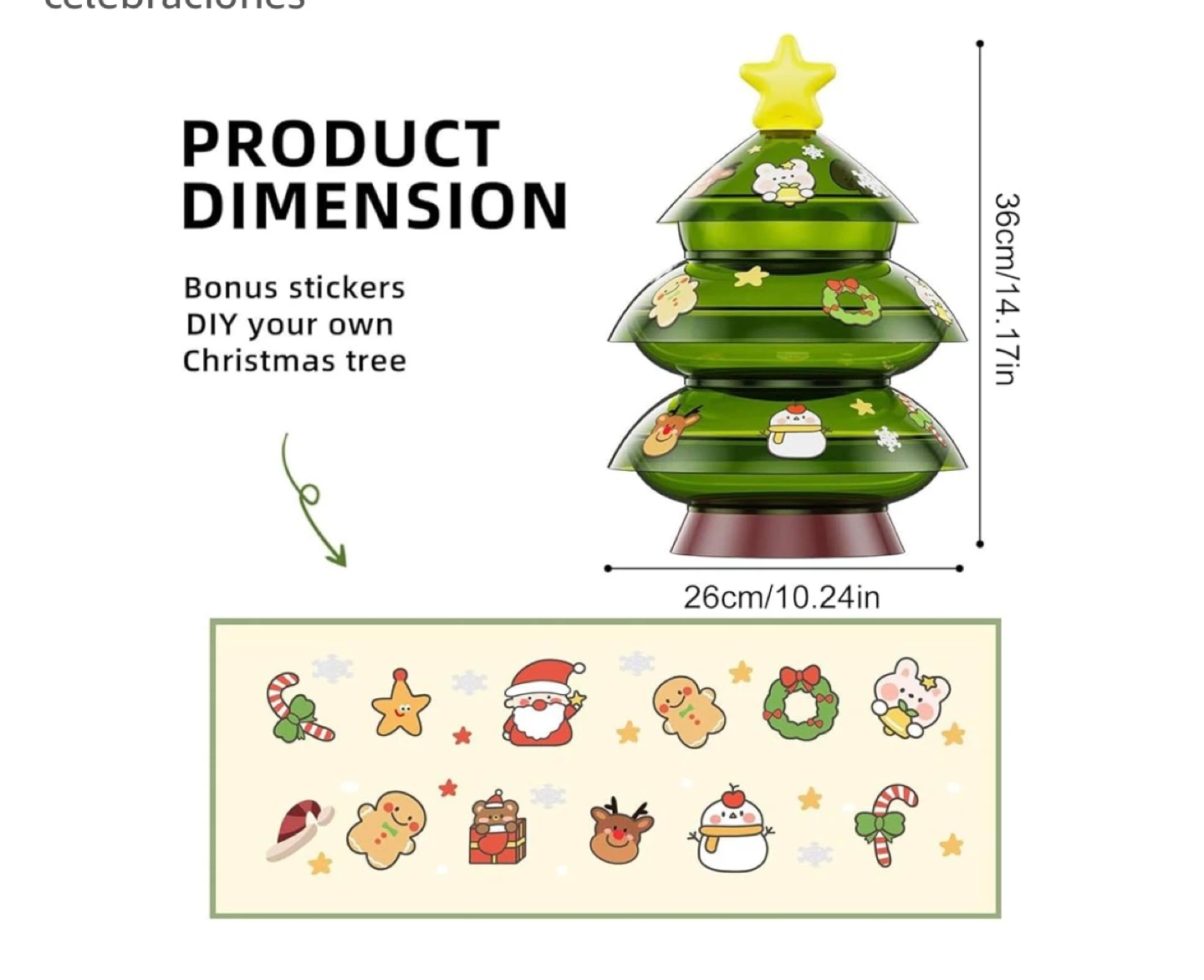 New 🥕Christmas Tree Candy Dish Serving Platter with Lid - photo 2