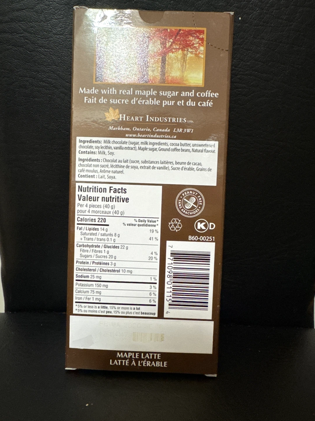 Canada True Maple Latte Milk Chocolate 100g - photo 2