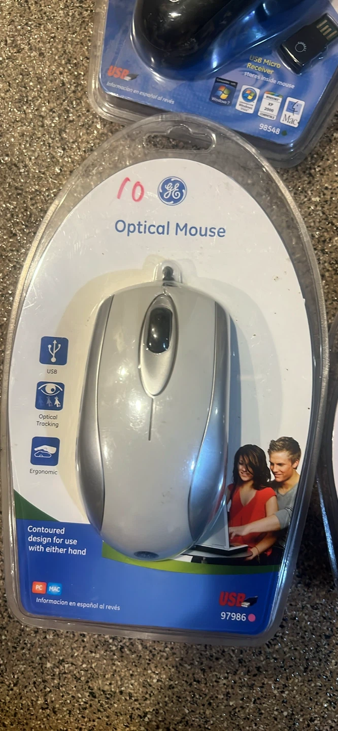 GE Wireless Mini Optical Mouse and Retractable Mice Lot - photo 2