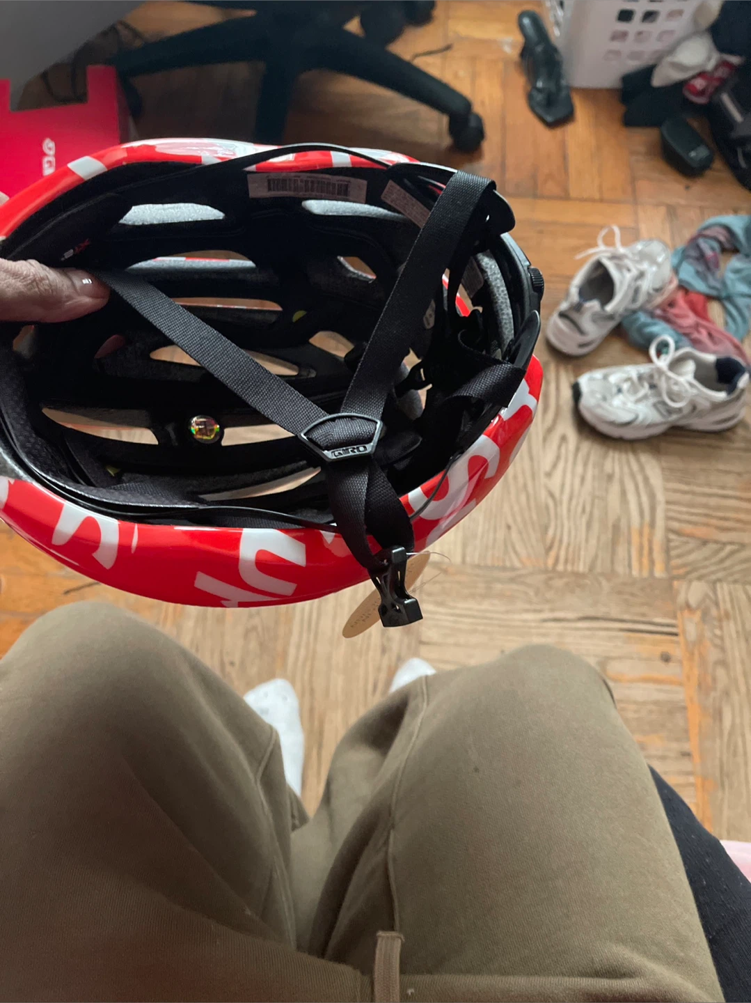 Giro Syntax MIPS Adult Medium Cycling Helmet - Red/White - photo 2