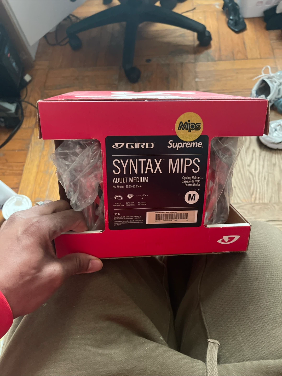 Giro Syntax MIPS Adult Medium Cycling Helmet - Red/White - photo 5