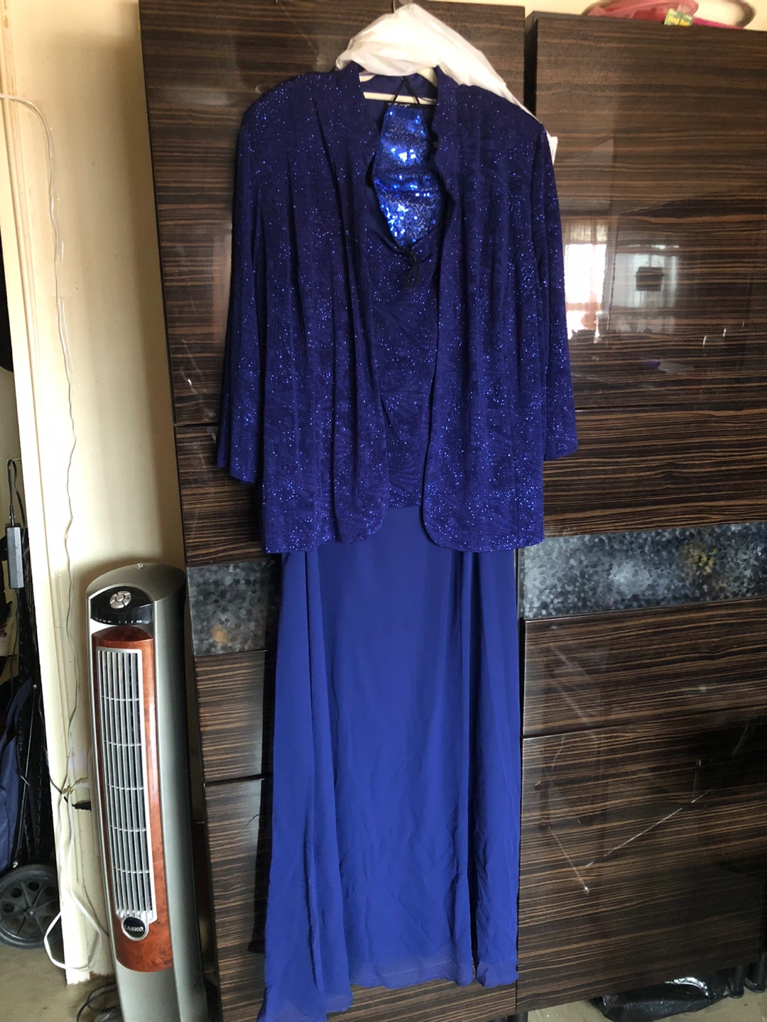 🥕Macy’s Royal Blue Sparkly Evening gown with Jacket - photo 4