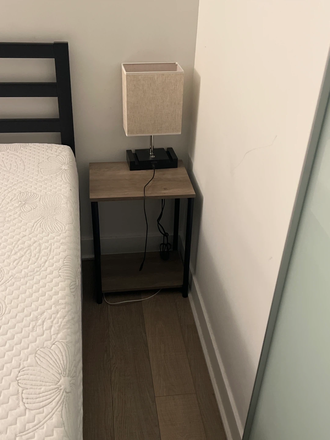 Bedside Table with Lamp (set of 2)