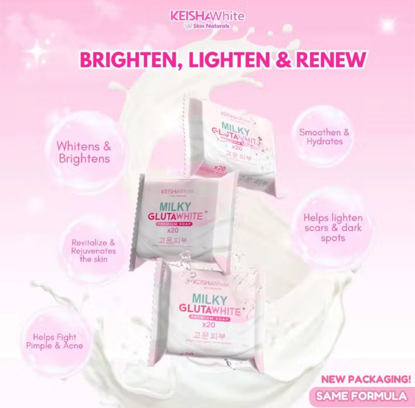 KEISHAWhite Milky Gluta-White Premium Soap x20