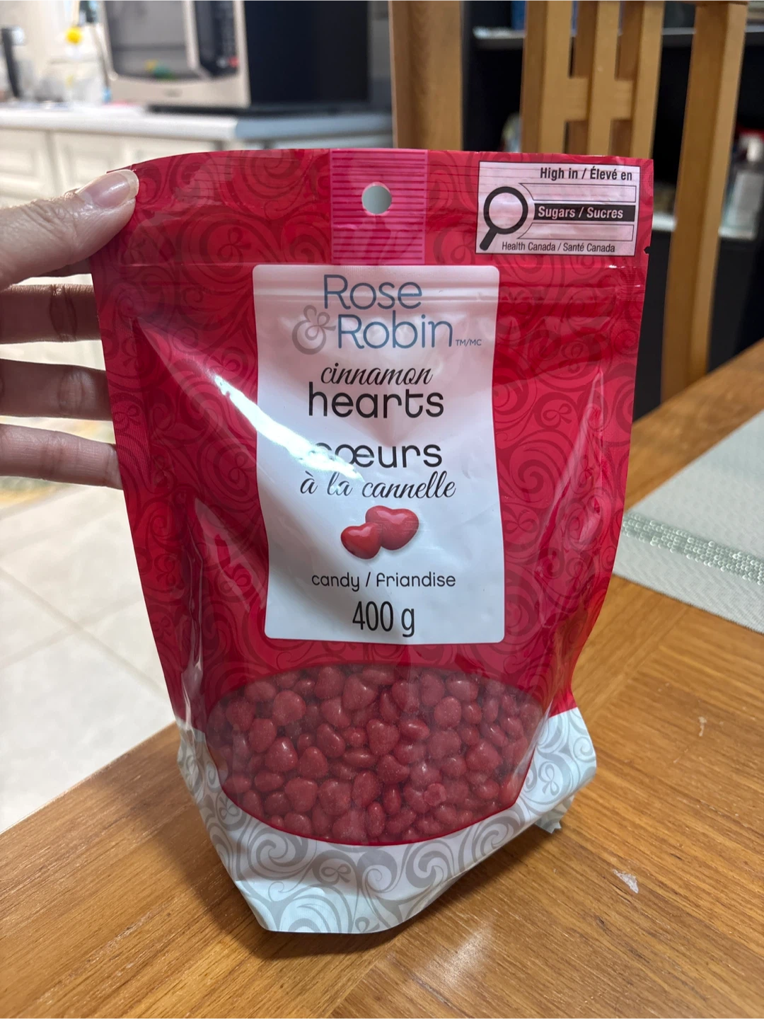 Rose & Robin Cinnamon Hearts Candy 400g