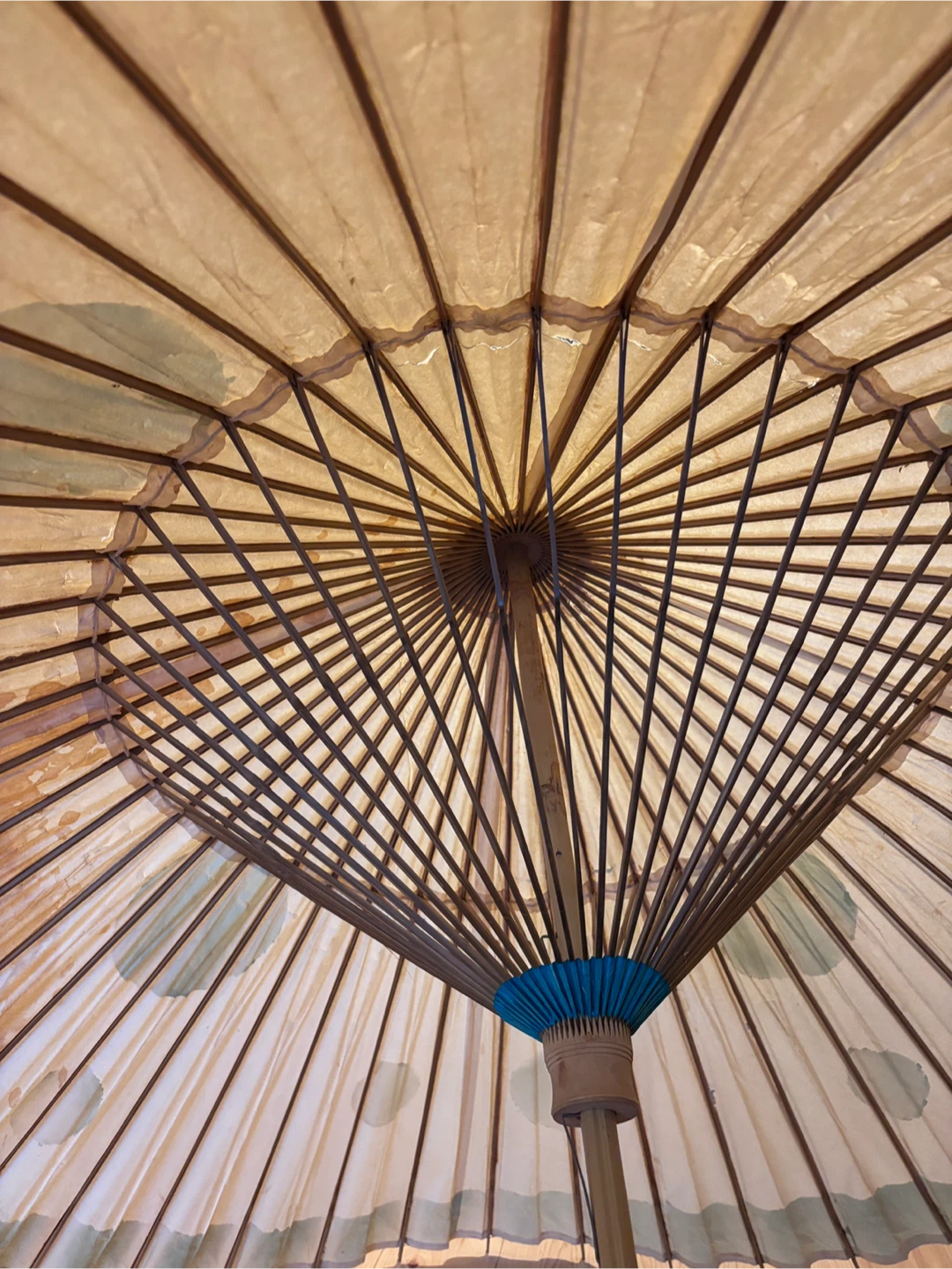 Paper & Bamboo Parasol (Umbrella) with Polka Dots - photo 3