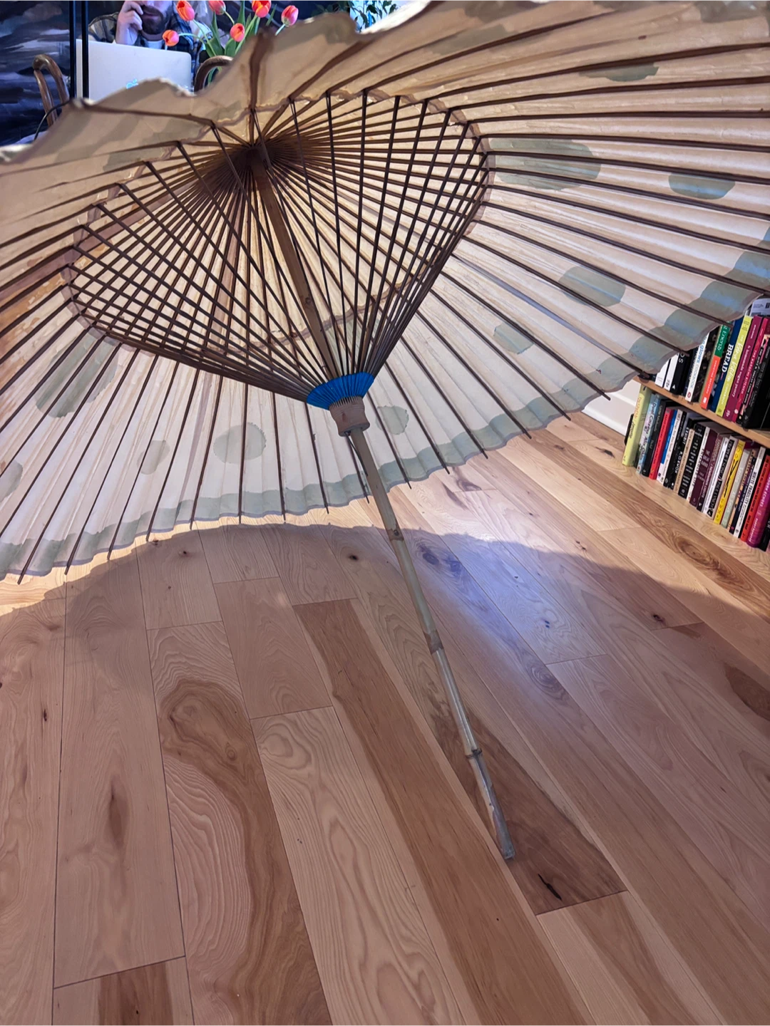 Paper & Bamboo Parasol (Umbrella) with Polka Dots - photo 2