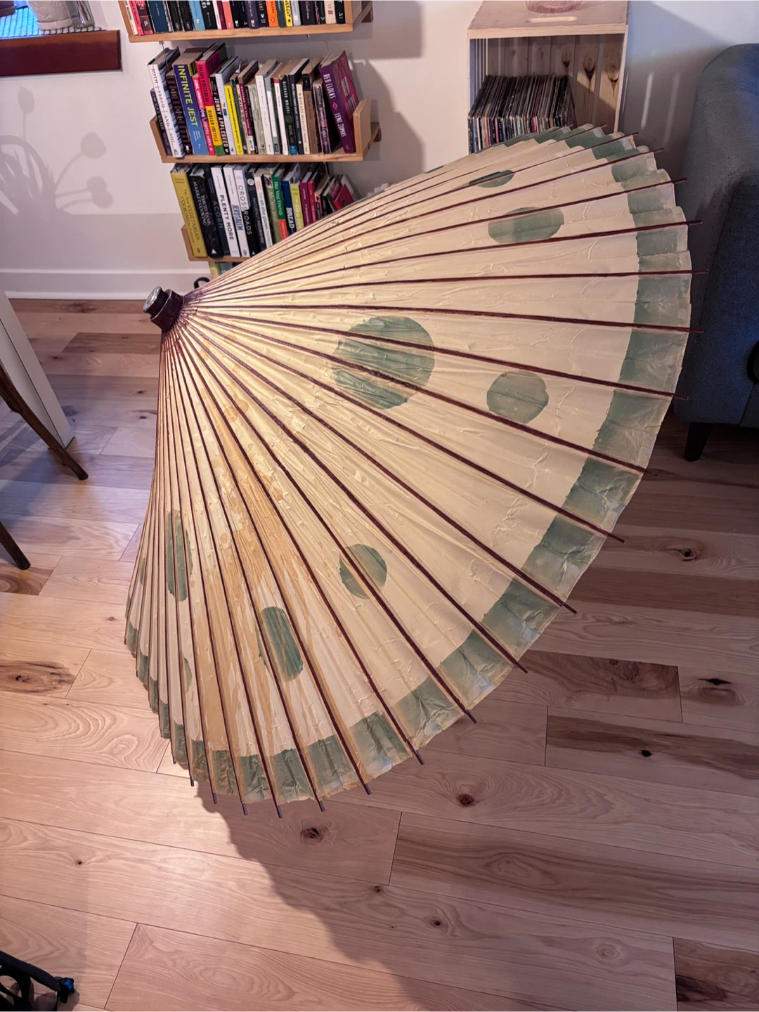 Paper & Bamboo Parasol (Umbrella) with Polka Dots