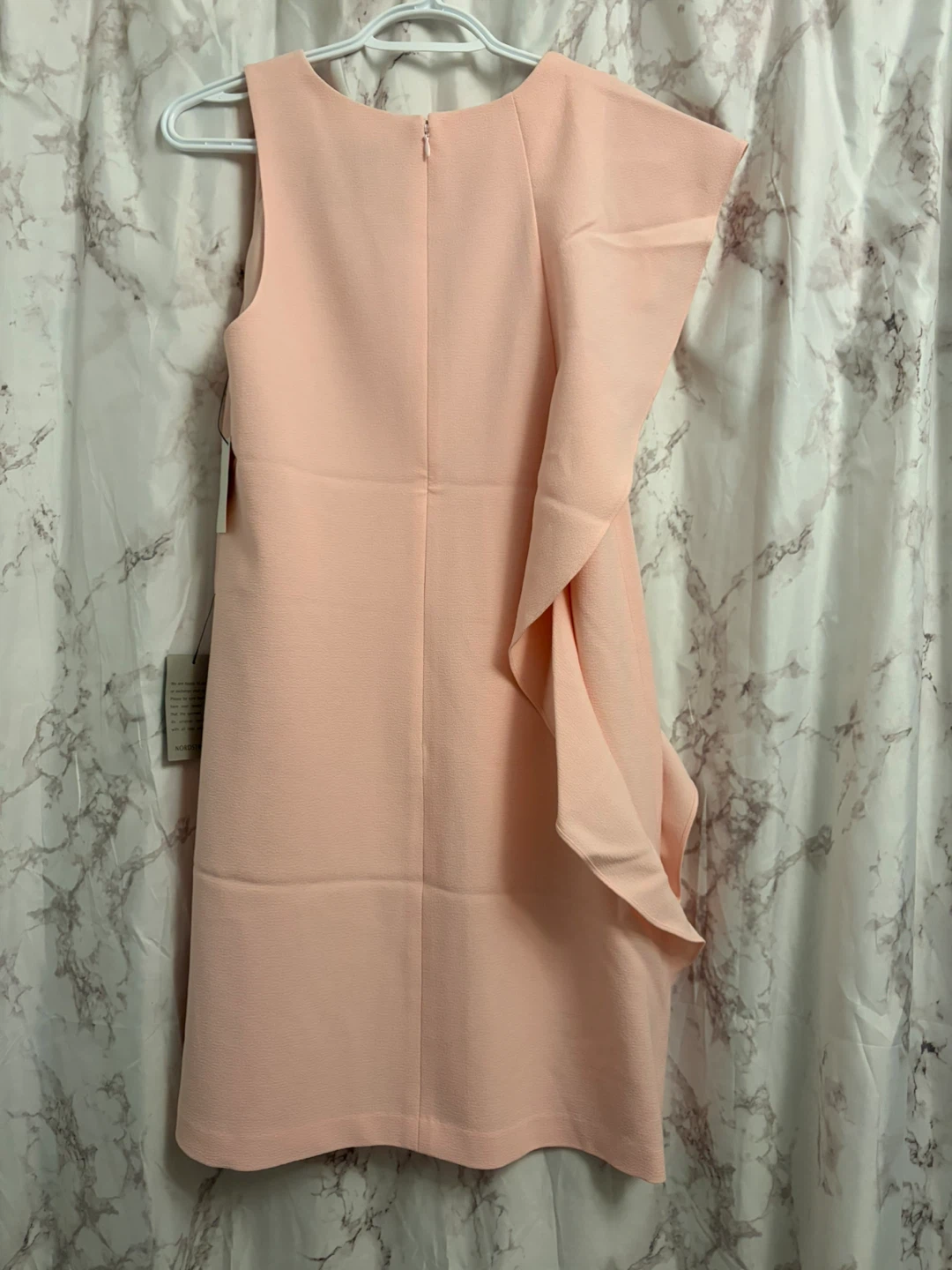Dress with Ruffle Detail - Blush Pink - photo 4